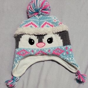 The Children's Place Cozy White Knit Beanie With Matching Mittens